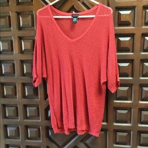 Torrid red thin sweater top size 2
